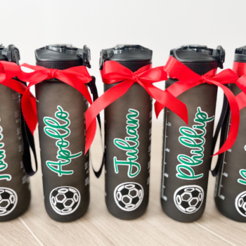 Custom Water Bottle Black