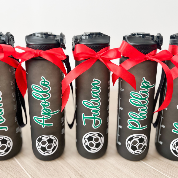 Custom Water Bottle Black