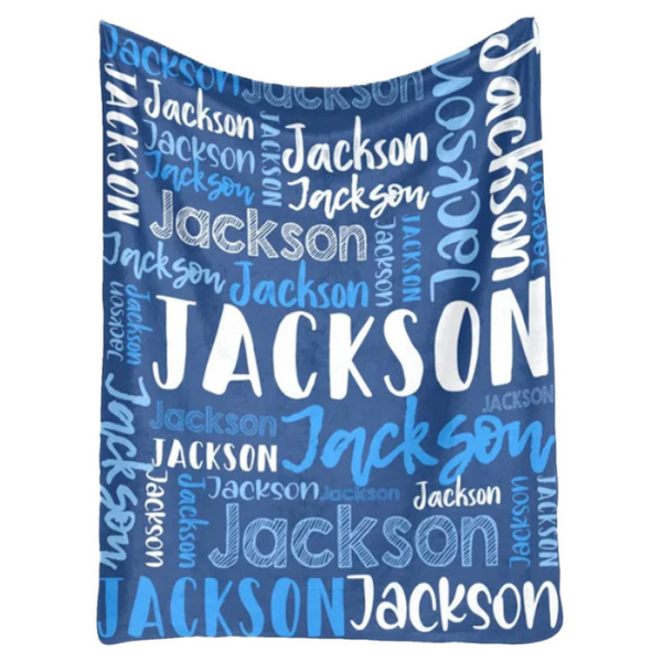 Personalised Blankets - Blue - Jackson