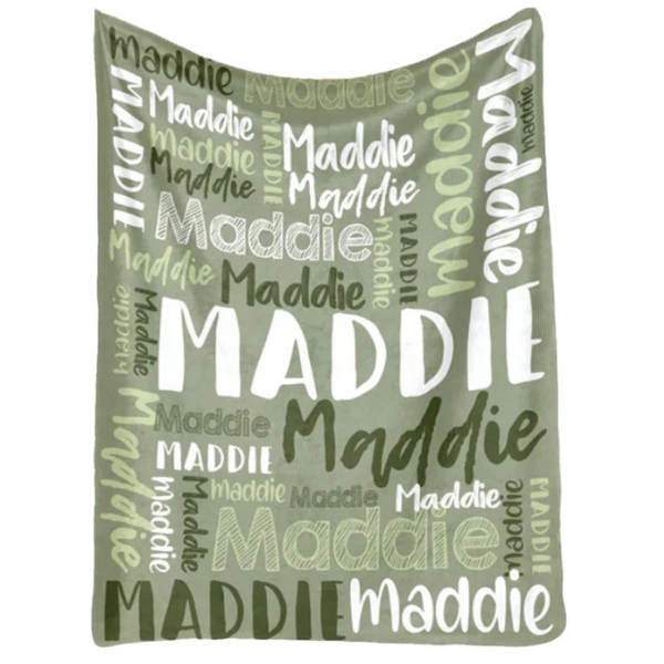 Personalised Blankets - Green - Maddie