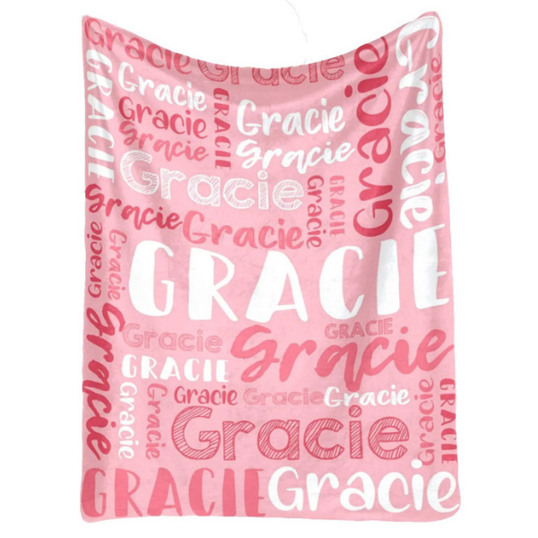 Personalised Blankets - Pink- Gracie
