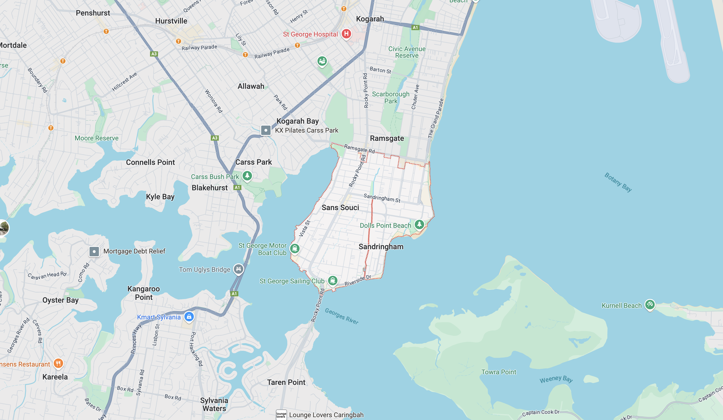 Sans Souci NSW 2219-map