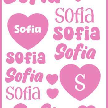 Heart Decal A4 Sheet