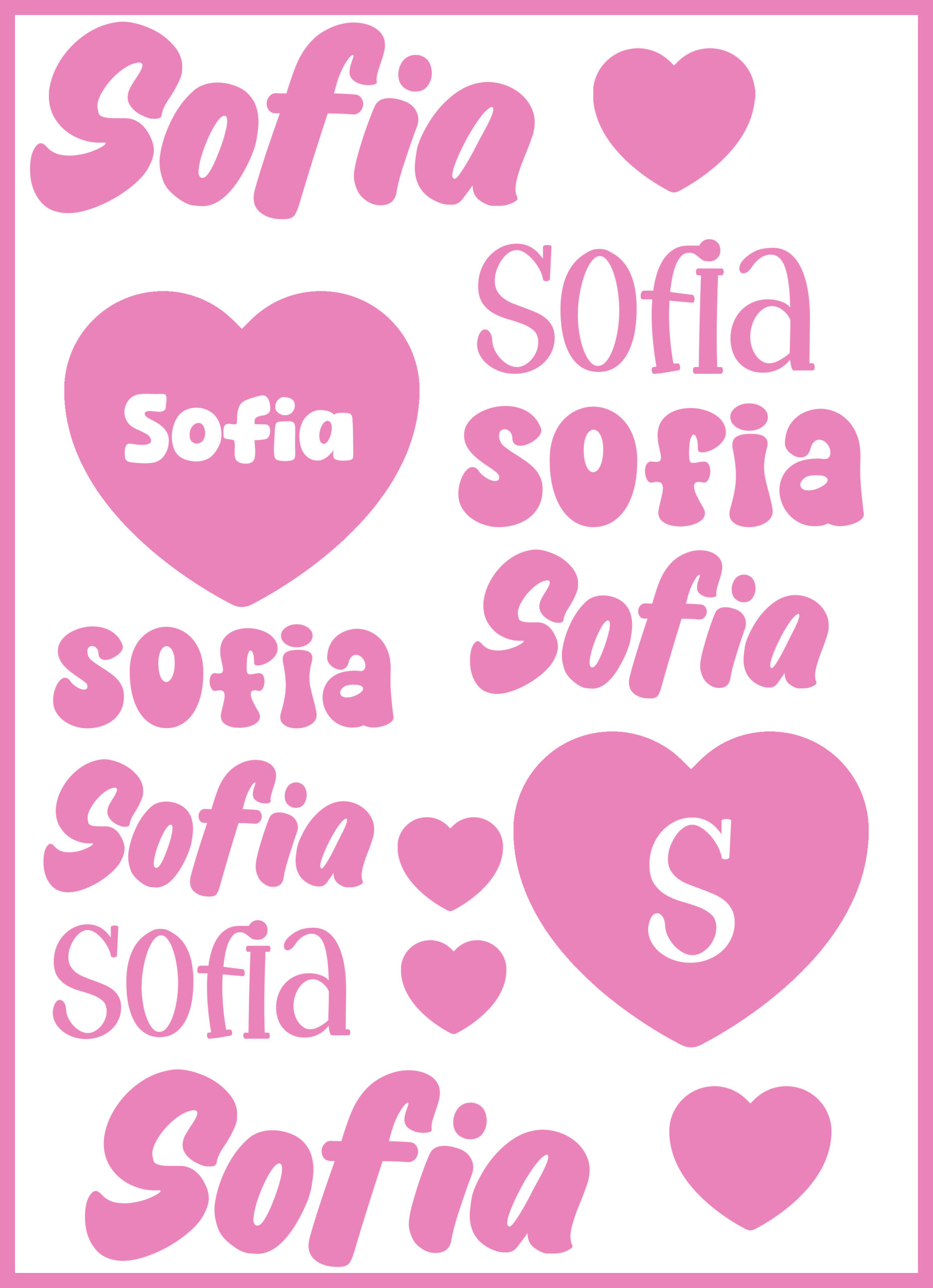 Heart Decal A4 Sheet