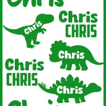 Dinosaur Decal A4 Sheet